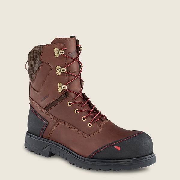 Red Wing Mens Brnr Xp - 8-inch Insulated Waterproof Toe - Safety Boots Brown/Black - 1263DASUY